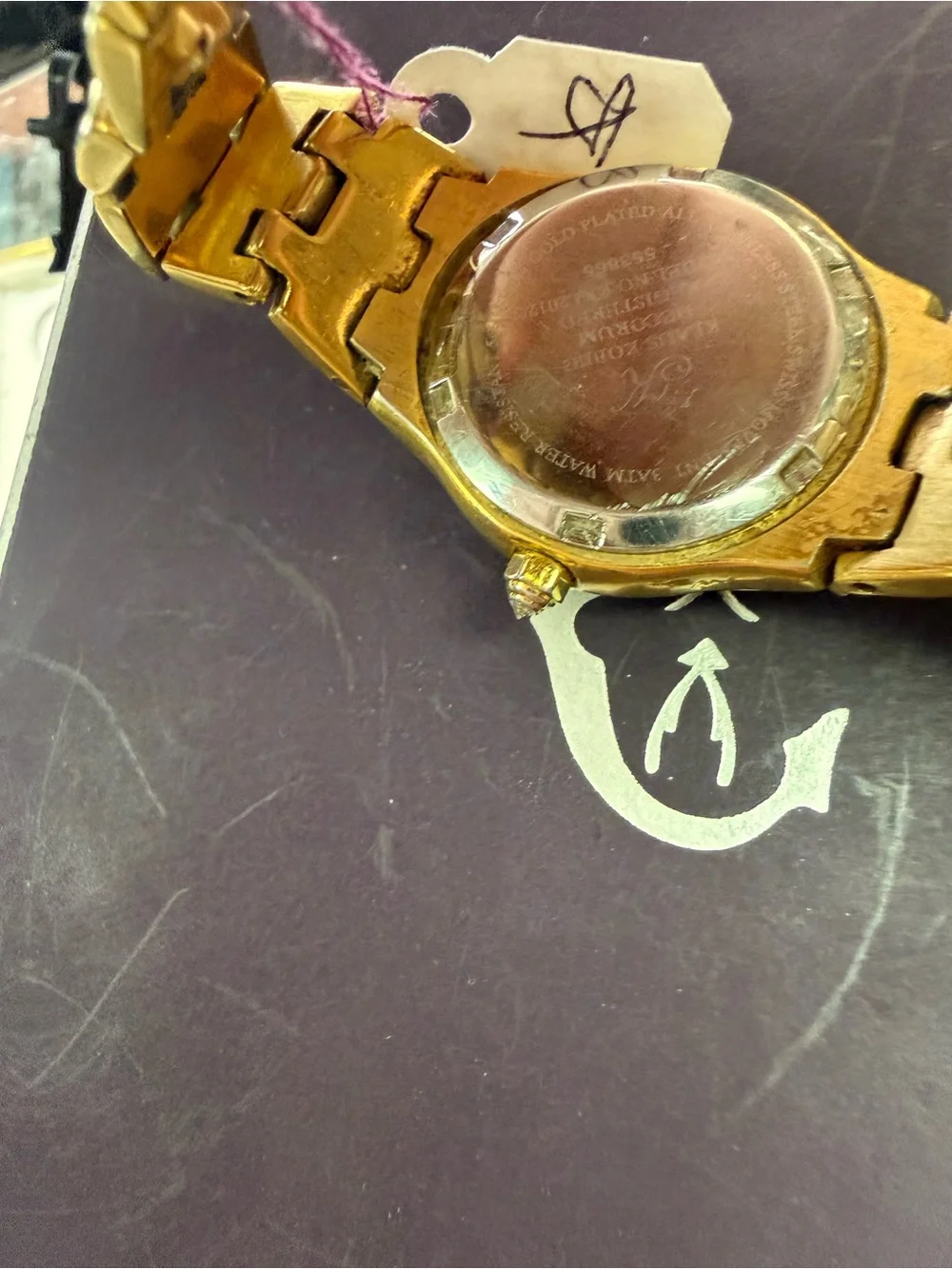 ⭐️Vintage USED Klaus Kobec Decorum Gold-Tone Women's Watch w/22 real diamonds
